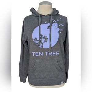 tentree Gray Hoodie with Purple Graphic